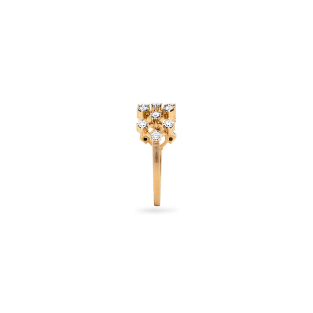 Sparkling Gold Square Diamond Ring,,hi-res 3
