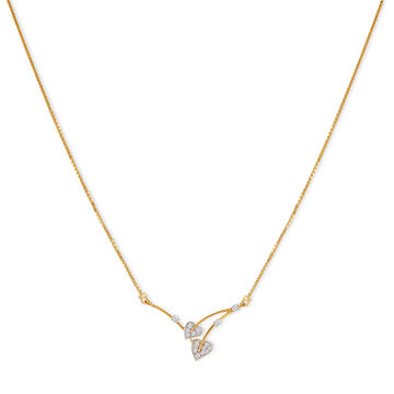 Tanishq 18 KT Diamond Accent Gold Necklace for Women