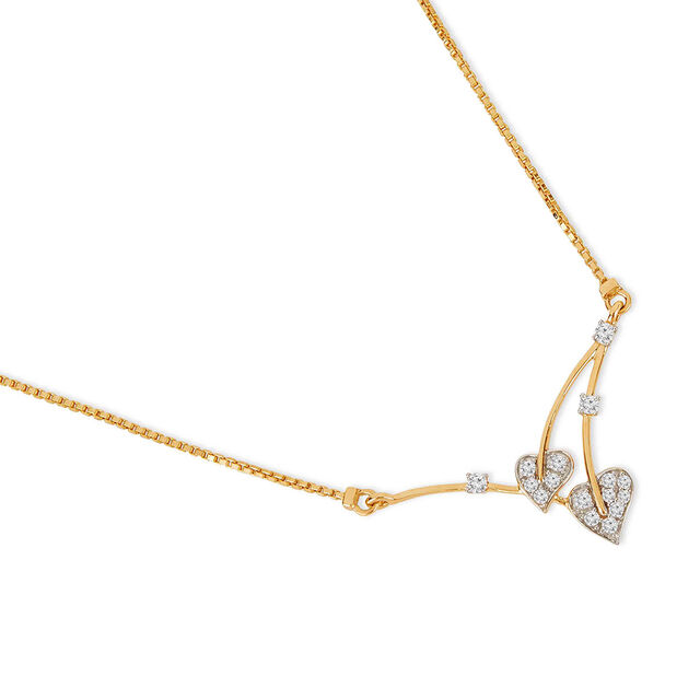 Tanishq 18 KT Diamond Accent Gold Necklace for Women 3