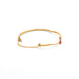 Floral Splendor Gold Diamond Bangle,,hi-res 3