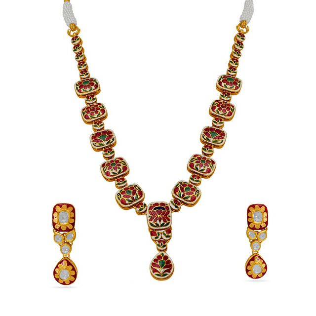 Tanishq 18KT Gold Necklace Set for Women 