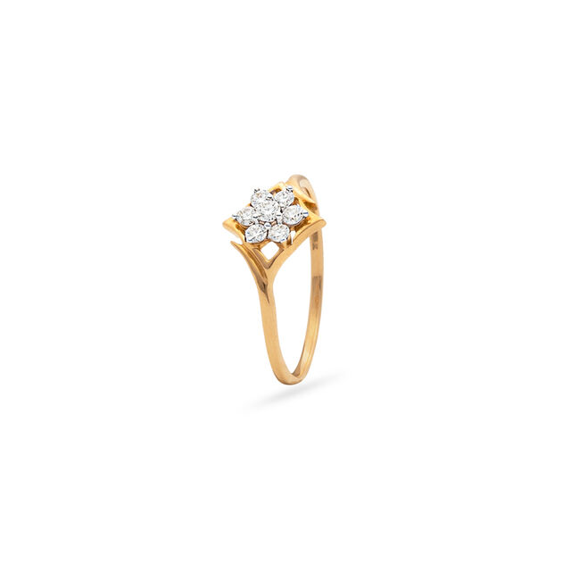 Elegant Floral Diamond Ring,,hi-res 