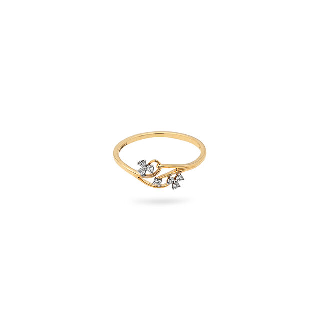 Luminous Diamond Cluster Gold Ring,,hi-res