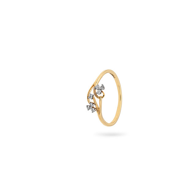 Luminous Diamond Cluster Gold Ring,,hi-res