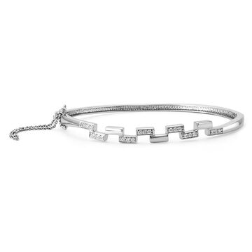Sculpted Platinum Tennis Bracelet
