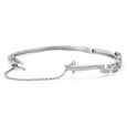 Sculpted Platinum Tennis Bracelet 2