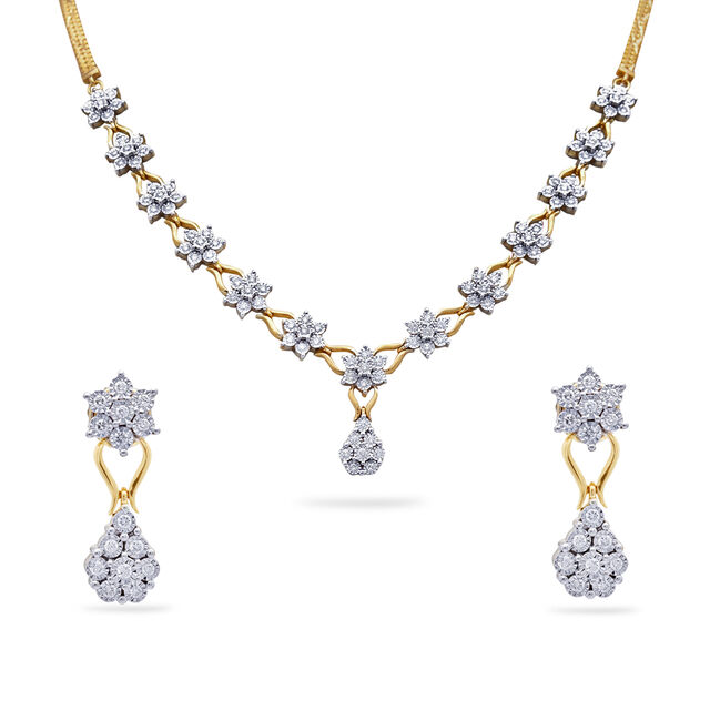 Regal Bloom Drop necklace set