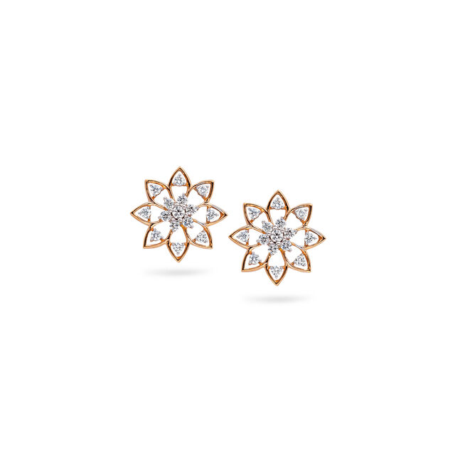 Sunlit Bloom Diamond Studs,,hi-res 