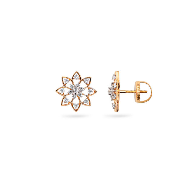 Sunlit Bloom Diamond Studs,,hi-res 2