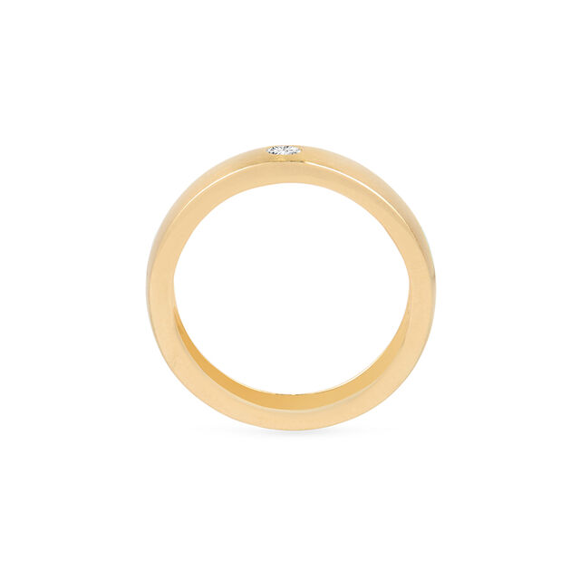 Minimalist 18 Karat Yellow Gold And Diamond Finger Ring,,hi-res 3