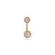 Rose Gold Floral Drop Studs,,hi-res 