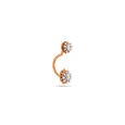 Rose Gold Floral Drop Studs,,hi-res 2