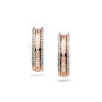 Filigree Inspired Rose Gold and Diamond Hoop Earrings,,hi-res 