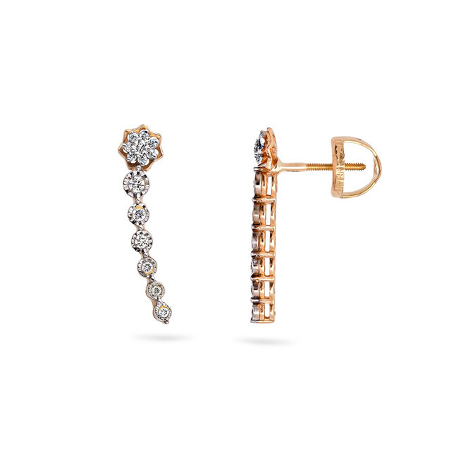 Cascading Gold and Diamond Drop Earrings,,hi-res 2