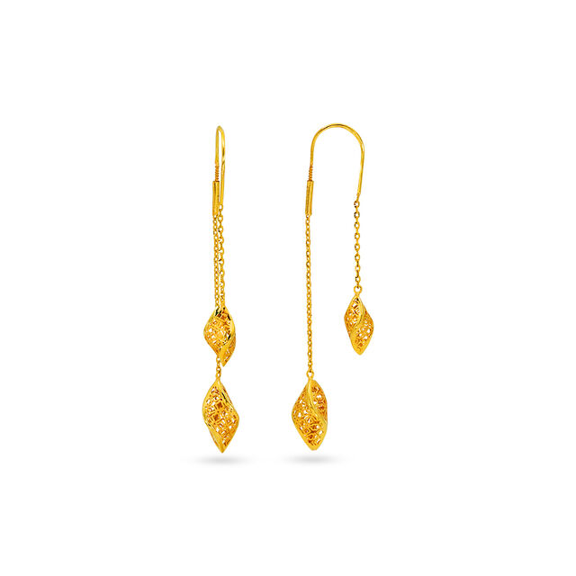 Tanishq 18KT Gold Earrings for Women 2
