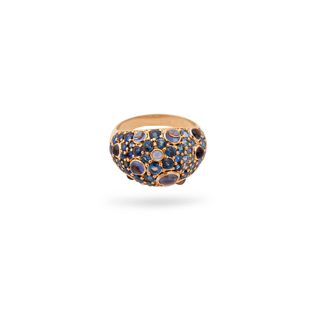 Iolite and Gold Dome Ring,,hi-res 