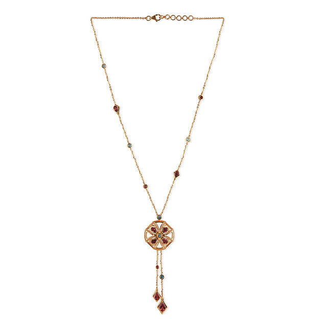 Tanishq 18KT Gold Pendant with Chain for Women 