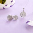 Radiant Diamond Pendant and Stud Set 