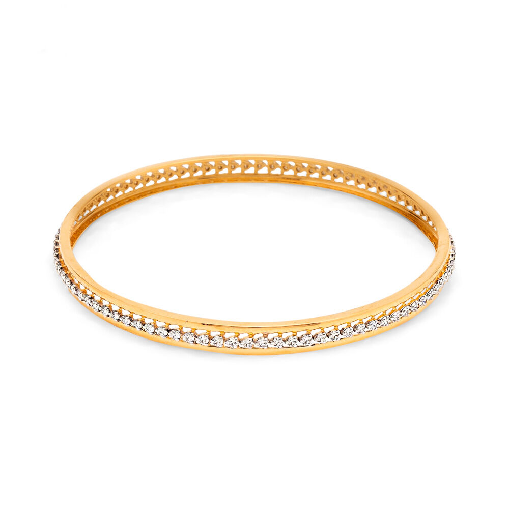 Buy Diamond and Gold Eternity Bangle at Best Price Tanishq US