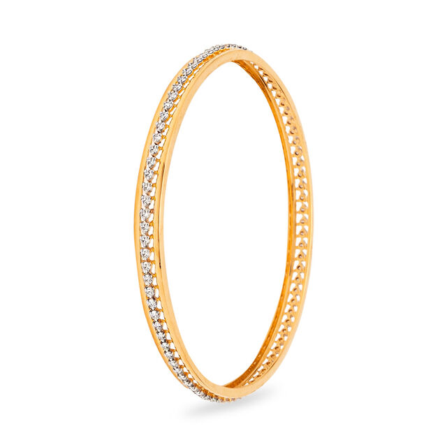 Diamond and Gold Eternity Bangle,,hi-res 2