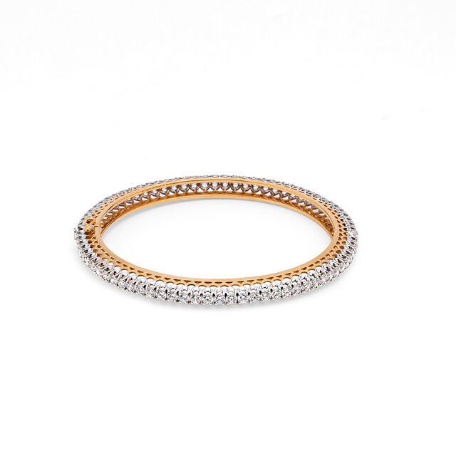Brilliant Diamond and Gold Eternity Bangle,,hi-res 