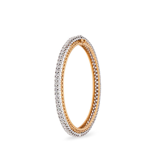Brilliant Diamond and Gold Eternity Bangle,,hi-res 2