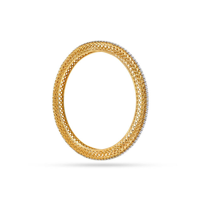 Luxe Woven Gold Bangle 3