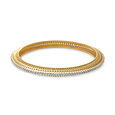 Swirl Motif Diamond and Gold Eternity Bangle,,hi-res 