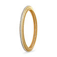 Swirl Motif Diamond and Gold Eternity Bangle,,hi-res 2