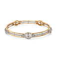 Elegant Diamond and Gold Eternity Bangle,,hi-res 