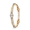 Elegant Diamond and Gold Eternity Bangle,,hi-res 2