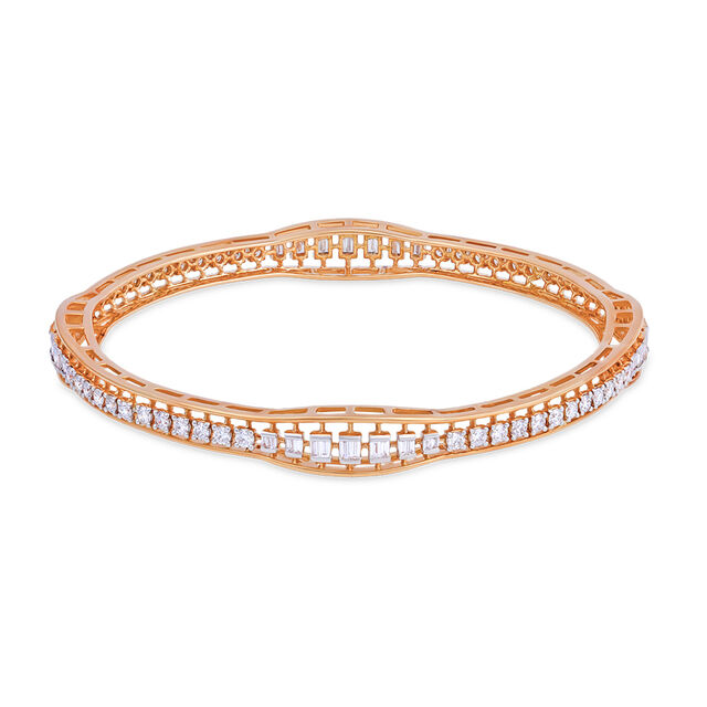 18 karat Rose Gold Chimes Elite Collection American Diamond Bangles for Women 2