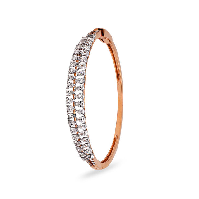 Brilliant Aisle Rose Gold and Diamond Bangle,,hi-res 2