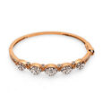 Elegant Diamond and Rose Gold Bangle,,hi-res 