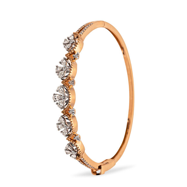 Elegant Diamond and Rose Gold Bangle,,hi-res 2