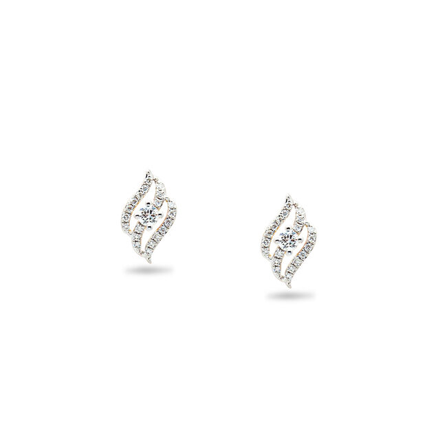 Elegant Swirl Cascade Stud Earrings,,hi-res 