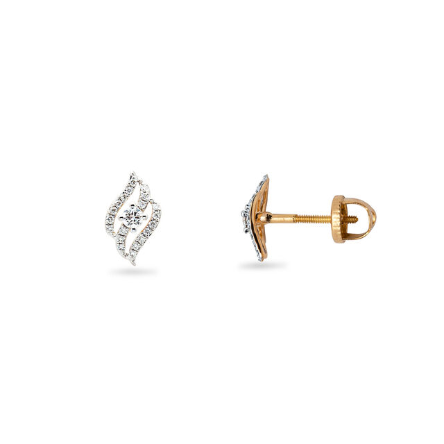 Elegant Swirl Cascade Stud Earrings,,hi-res 2