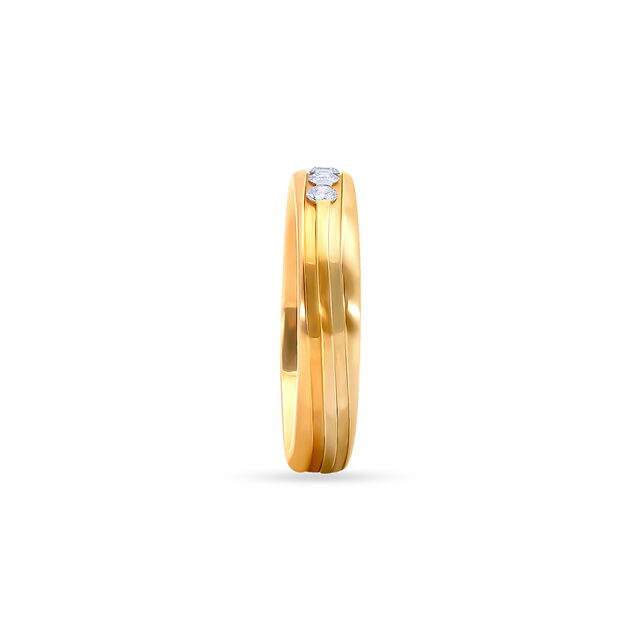 Tanishq 18 Karat Diamond Finger Ring for Men 2