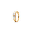 Yellow and White Gold Ring with Diamond Studs for Men 2