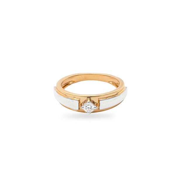 Sleek Gold and Diamond Finger Ring,,hi-res 