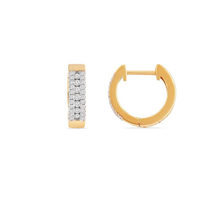 Dainty Diamond Hoop Earrings 4