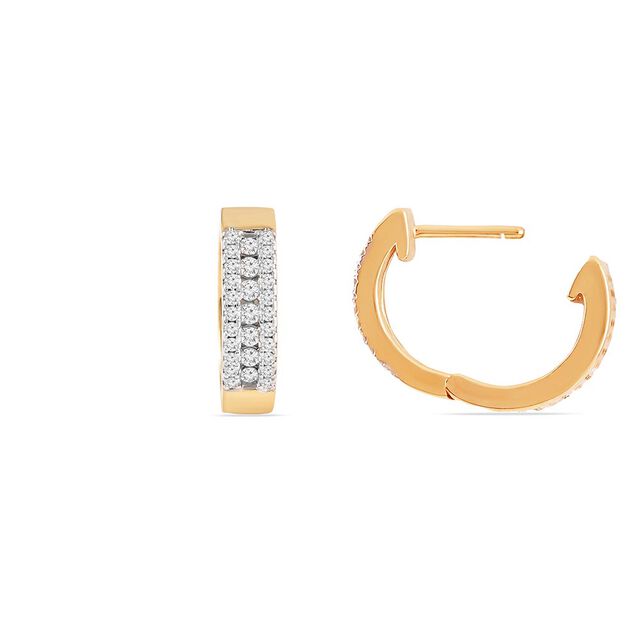 Dainty Diamond Hoop Earrings 6