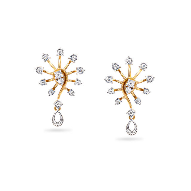 Radiant Gold and Diamond Drop Earrings,,hi-res 