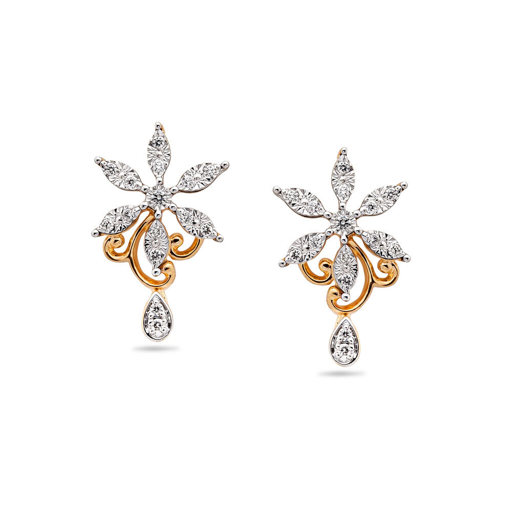 Buy Diamond Earrings Studs Hoops Online Tanishq USA