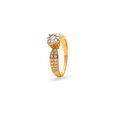 Charming Gold and Diamond Shoulder Stone Ring,,hi-res 2