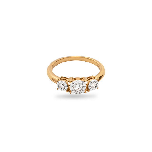 Gold and Diamond Trilogy Ring,,hi-res 