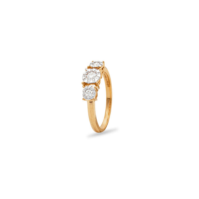 Gold and Diamond Trilogy Ring,,hi-res 2