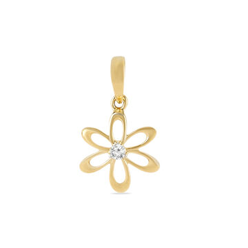 Tanishq 18 KT Diamond Flower Pendantfor Women