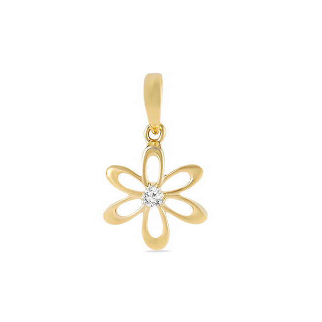 Tanishq 18 KT Diamond Flower Pendantfor Women,,hi-res 