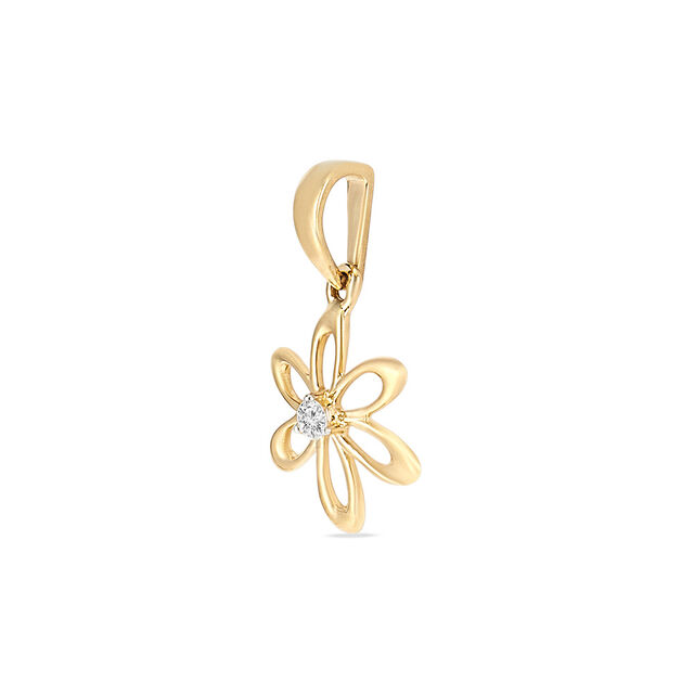 Tanishq 18 KT Diamond Flower Pendantfor Women 3